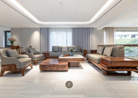  Sofa gỗ óc chó V'VISION SF - 26056 GA.LUX